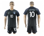 France #10 Benzema Away Soccer Country Jersey