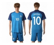 France #10 Benzema Home Soccer Country Jersey