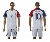 France #10 Zidane Away Soccer Country Jersey1