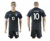 France #10 Zidane Away Soccer Country Jersey