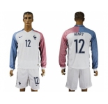 France #12 Henry Away Long Sleeves Soccer Country Jersey