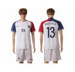 France #13 Mangala Away Soccer Country Jersey1