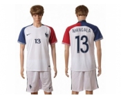 France #13 Mangala Away Soccer Country Jersey1