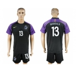 France #13 Mangala Black Goalkeeper Soccer Country Jersey