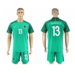 France #13 Mangala Green Goalkeeper Soccer Country Jersey