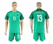 France #13 Mangala Green Goalkeeper Soccer Country Jersey