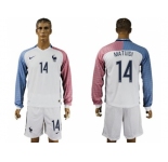 France #14 Matuidi Away Long Sleeves Soccer Country Jersey