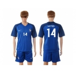 France #14 Matuidi Blue Soccer Country Jersey
