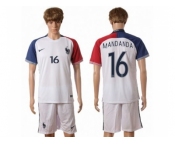 France #16 Mandanda Away Soccer Country Jersey1
