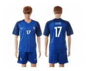 France #17 Digne Blue Soccer Country Jersey