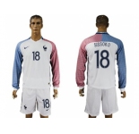 France #18 Sissoko Away Long Sleeves Soccer Country Jersey