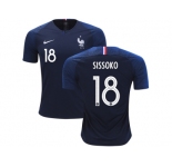 France #18 Sissoko Home Soccer Country Jersey
