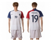 France #19 Pogba Away Soccer Country Jersey1