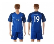 France #19 Pogba Blue Soccer Country Jersey