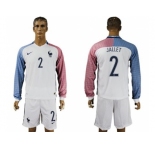 France #2 Jallet Away Long Sleeves Soccer Country Jersey