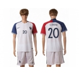 France #20 Coman Away Soccer Country Jersey1