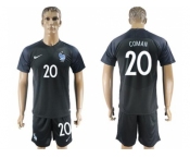 France #20 Coman Away Soccer Country Jersey