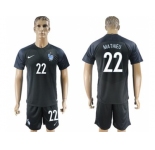 France #22 Mathieu Away Soccer Country Jersey