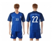 France #22 Schneiderlin Blue Soccer Country Jersey