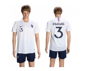 France #3 Kimembe Away Soccer Country Jersey