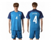 France #4 Varane Home Soccer Country Jersey
