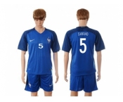 France #5 Sakho Blue Soccer Country Jersey
