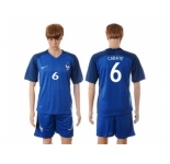 France #6 Cabaye Blue Soccer Country Jersey