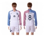 France #8 Payet Away Long Sleeves Soccer Country Jersey