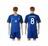France #8 Valbuena Blue Soccer Country Jersey