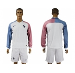France Blank Away Long Sleeves Soccer Country Jersey