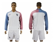 France Blank Away Long Sleeves Soccer Country Jersey