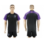 France Blank Black Goalkeeper Soccer Country Jersey