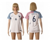 Wome France #6 Cabaye Away Away Soccer Country Jersey
