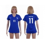 Women France #11 Martial Home Soccer Country Jersey1