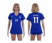 Women France #11 Martial Home Soccer Country Jersey1