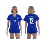 Women France #12 Diarra Home Soccer Country Jersey1