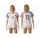Women France #13 Kante Away Away Soccer Country Jersey