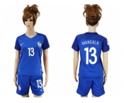 Women France #13 Mangala Home Soccer Country Jersey