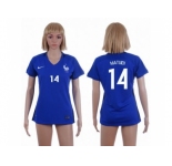 Women France #14 Matuidi Home Soccer Country Jersey1