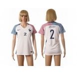 Women France #2 Jallet Away Away Soccer Country Jersey