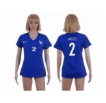Women France #2 Jallet Home Soccer Country Jersey1