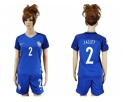Women France #2 Jallet Home Soccer Country Jersey