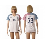 Women France #23 Costil Away Away Soccer Country Jersey