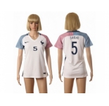 Women France #5 Sakho Away Away Soccer Country Jersey