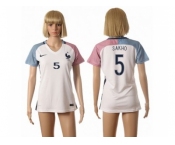 Women France #5 Sakho Away Away Soccer Country Jersey