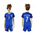 Women France #7 Griezmann Home Soccer Country Jersey