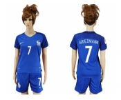 Women France #7 Griezmann Home Soccer Country Jersey