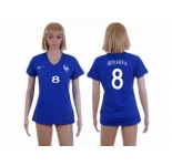 Women France #8 Benarfa Home Soccer Country Jersey1