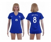 Women France #8 Benarfa Home Soccer Country Jersey1