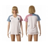 Women France Blank Away Soccer Country Jersey